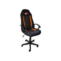 Кресло Пилот к/з черно-оранжевый