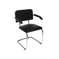 Стул Сильвия АРМ к/з черный