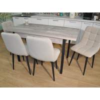 Обеденная группа Колорадо / Стул Х 4 шт. / Бетон темный/черный / бид 01