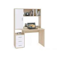 Стол компьютерный КСТ-16 Дуб Сонома / Белый