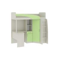 Карамель 77-01 кровать-чердак со столом Ясень анкор Светлый / Зеленый Карамель 77-01 кровать-чердак со столом Ясень анкор Светлый / Зеленый