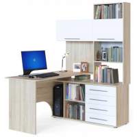 Компьютерный стол КСТ-14 Правый Дуб сонома/Белый