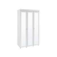 Шкаф 3-х дверный с 3-я зеркалами Монако МН-55 белое дерево