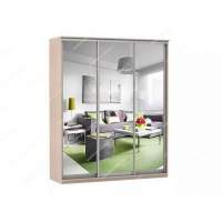 Шкаф купе Модерн 1776х450 3-х дверный 3-х секционный зеркальный ясень