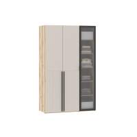 Шкафы Арден 200.4-200.2 витрина-полки Дуб Делано / Сантьяго софт