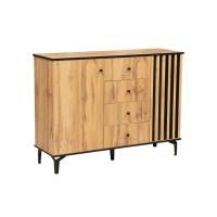 Комод Либерти 51.04 (опора h150) Дуб вотан/Черный