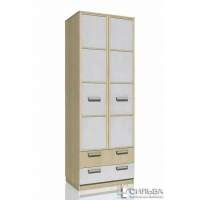 Шкаф для одежды с ящиками НМ 013.02-03 «Фанк» Дуб сонома/белый скандинавский