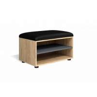 Обувница Мини-Лайт МЛ-8 дуб крафт/графит/черный к/з Обувница Мини-Лайт МЛ-8 дуб крафт/графит/черный к/з