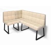 Реал модульный угловой диван Крем/Черный муар