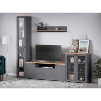 Гостиная Остин 1 графит/дуб золотой