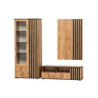 Модульная гостиная Либерти 6 (опора h20) Дуб вотан/Черный