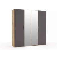 НМ 013.58 Шкаф комбинированный Livorno /дуб бунратти / софт графит