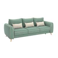 Диван-кровать Лона / велюр киото олива/велюр киото крем