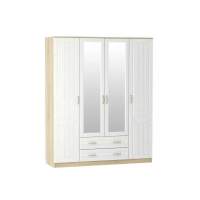 НМ 011.84 Шкаф комбинированный Оливия дуб Сонома/белое дерево