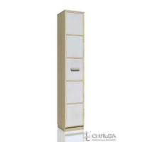 Шкаф для белья НМ 013.01-02 «Фанк» Дуб сонома/белый скандинавский