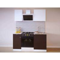 Кухня ПН-04 + ТК-04.1 + ПН-06 + ТК-06м Сокол венге/белый