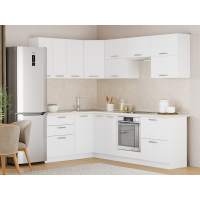 Кухня Борги комплект 3 Белый / Белый