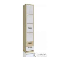 Шкаф для белья НМ 013.01-02 с ящиками «Фанк» Дуб сонома/белый скандинавский