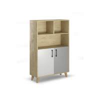 Бенедикт М7 стеллаж Дуб ирландский/серо-белый