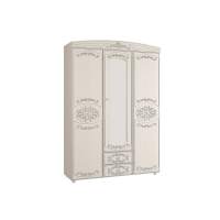 Шкаф 3-х дверный комбинированный с зеркалом Каролина вудлайн/сандал