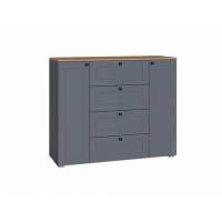 Остин Комод 16.221 Серый графит/Дуб Вотан