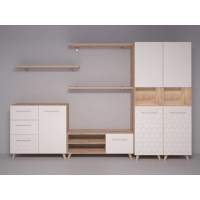 Гостиная ВОЙТЕК 8 дуб Баррик/белый