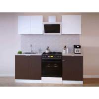 Кухня ПН-08 + ТК-08 + ПН-06 + ТК-06.1 Сокол венге/белый