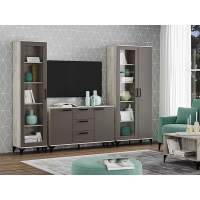 Марсель гостиная комплектация 2 Дуб Крафт серый/Софт графит