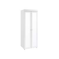 Шкаф 2-х дверный с зеркалами (гл.560) Монако МН-48 белое дерево