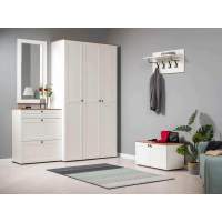 Прихожая Остин 1 Белый шагрень/Дуб Вотан