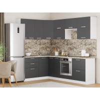 Кухня Борги комплект 3 Белый / Антрацит