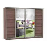 Шкаф купе Модерн 2362х600 4-х дверный 4-х секционный зеркало шимо темный