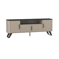 Фиделия тумба для ТВ 76.05 серый камень / мрамор черный