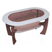 Журнальный стол Маджеста-2 с рисунком ясень темный/светлый