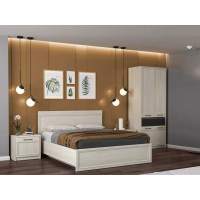 Спальня Лиана 1 с ортопедическим основанием Ясень анкор светлый/Графит