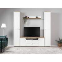 Гостиная Остин 2 белый/дуб золотой