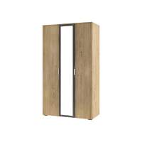 Бруно Шкаф трехдверный Дуб Вотан / Серый графит