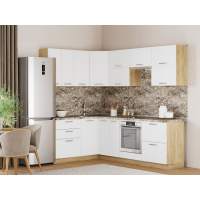 Кухня Борги комплект 3 Дуб Крафт золотой / Белый