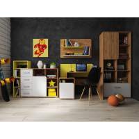 Детская Дастин 2 Дуб Крафт золотой / Белая Аляска