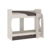 Карамель 77-02 кровать-чердак 2х этажная Ясень Анкор светлый / Бодега темный