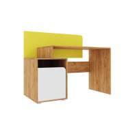 Дастин Стол письменный Дуб Крафт золотой / Белая Аляска / Желтый шафран Дастин Стол письменный Дуб Крафт золотой / Белая Аляска / Желтый шафран