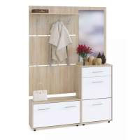 Прихожая ВШ-3+ТП-3+ТП-2+ПЗ-3 Дуб Сонома / Белый Прихожая ВШ-3+ТП-3+ТП-2+ПЗ-3 Дуб Сонома / Белый