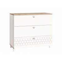 Эйп комод 13.322 Белый/Дуб белый