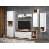 Гостиная Бэль комплектация 1 Дуб золотой / Белый