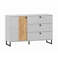 НМ 014.34 Бруно тумба Серый камень/Дуб Крафт золотой