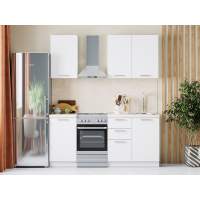 Кухня Борги комплект 4 Белый / Белый