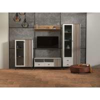 Модульная гостиная Либерти 3 (опора h150) Белый / Дуб Каньон