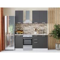 Кухня Борги комплект 4 Белый / Антрацит