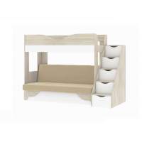 Латте 77-01 кровать-диван Дуб сонома / Аляска / Велюр Кремовый Латте 77-01 кровать-диван Дуб сонома / Аляска / Велюр Кремовый