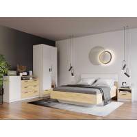 Спальня Оттавия 1 Белый/Дуб золотой